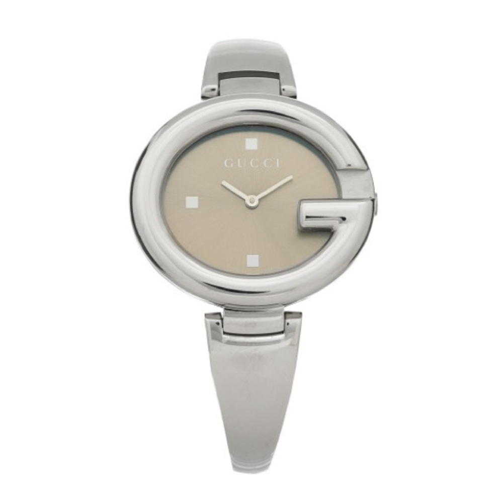 GUCCI Guccissima Stainless Steel Bangle Watch, Brown Dial